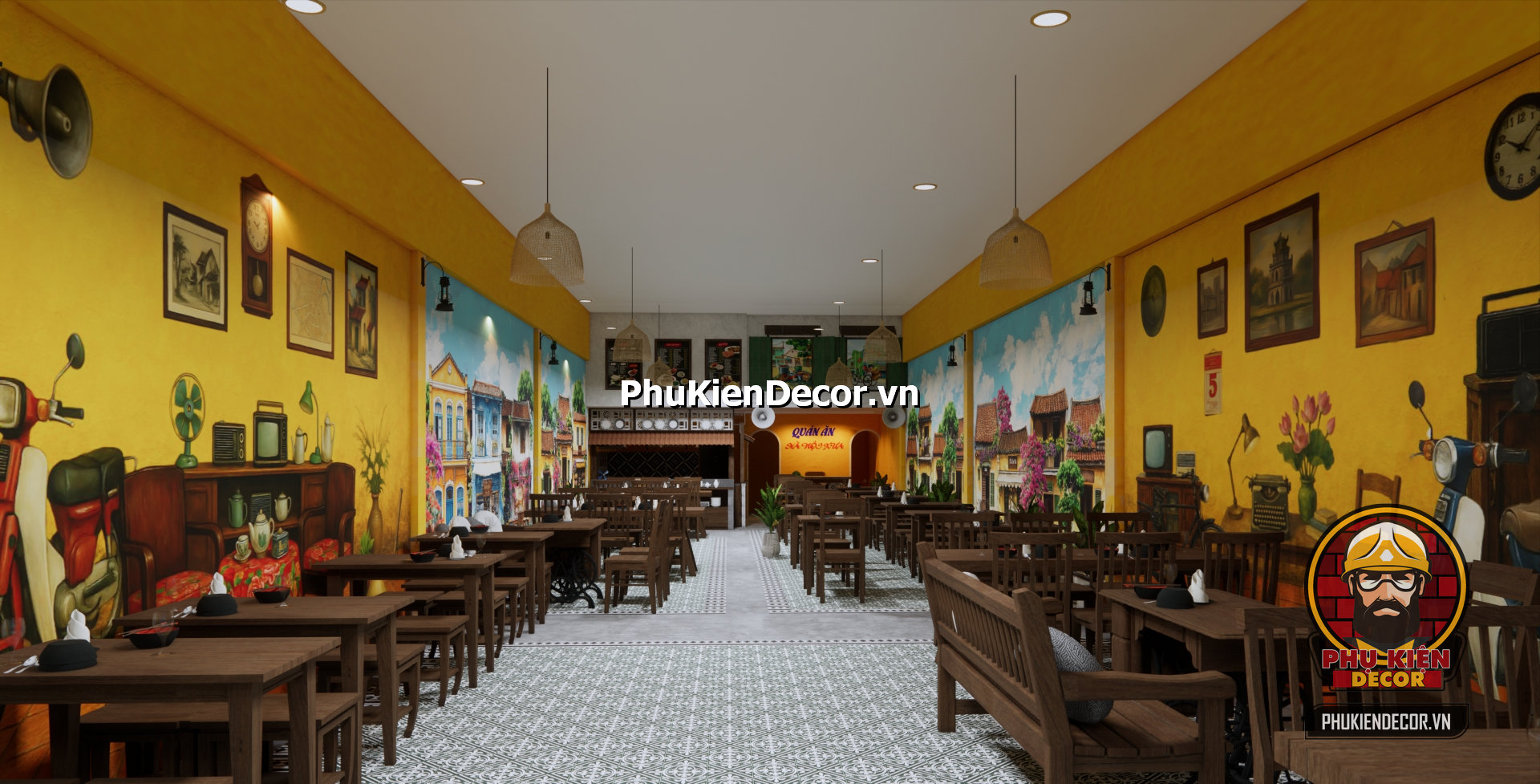 Mẫu thiết kế quán ăn hà nội xưa,quán nhỏ phố xưa Mẫu thiết kế quán ăn hà nội xưa,quán nhỏ phố xưa