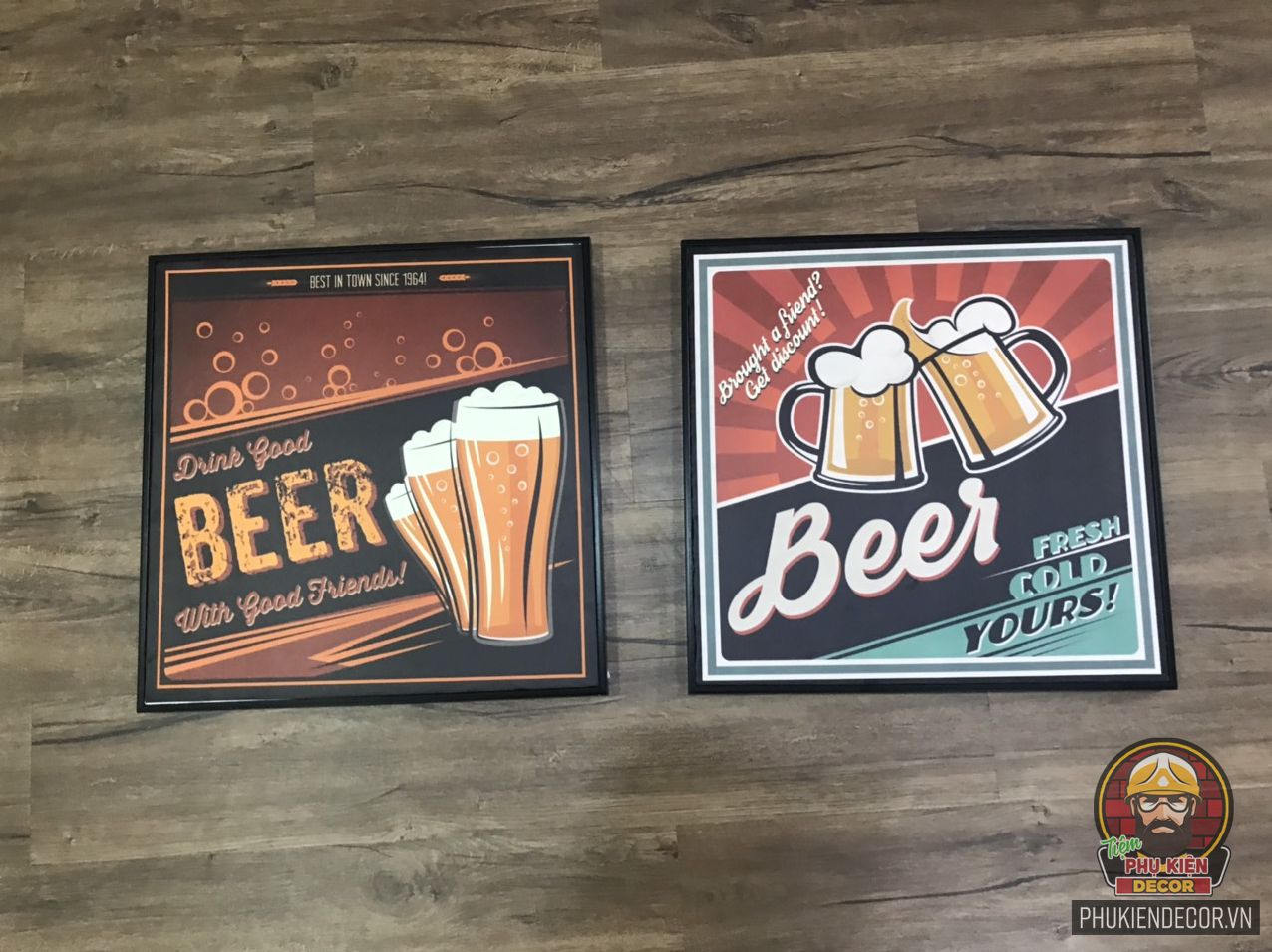 Tranh treo tường Cafe Bia trang trí Tranh treo tường Cafe Bia trang trí