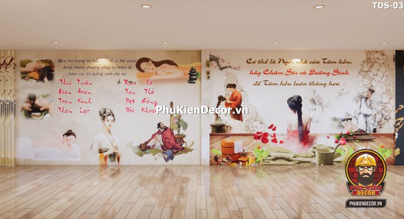 tranh dán tường 3D đông y dưỡng sinh tranh dán tường 3D đông y dưỡng sinh
