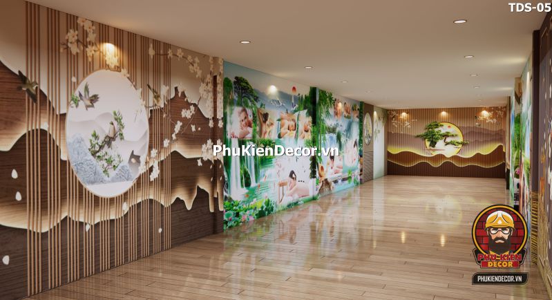 Tranh dán tường 3D phong cảnh thiên nhiên Tranh dán tường 3D phong cảnh thiên nhiên