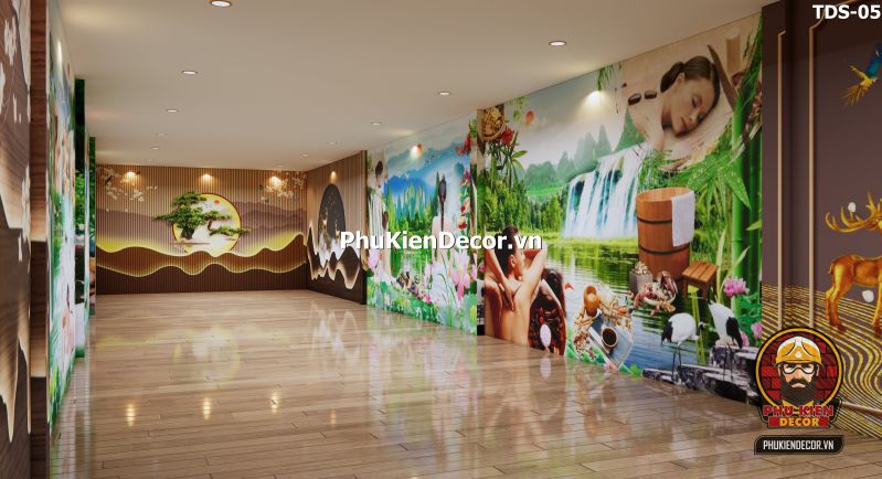 Tranh dán tường phong cảnh thiên nhiên trang trí spa Tranh dán tường phong cảnh thiên nhiên trang trí spa