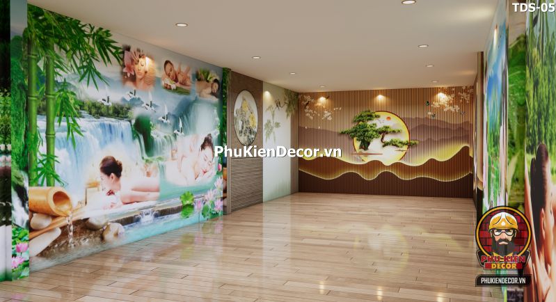 Tranh dán tường 3D phong cảnh thiên nhiên Tranh dán tường 3D phong cảnh thiên nhiên