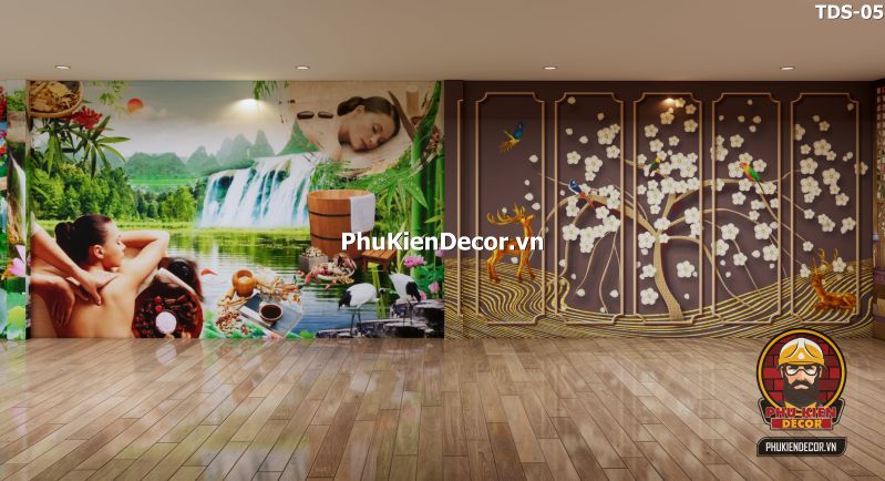 Tranh dán tường phong cảnh thiên nhiên trang trí spa Tranh dán tường phong cảnh thiên nhiên trang trí spa