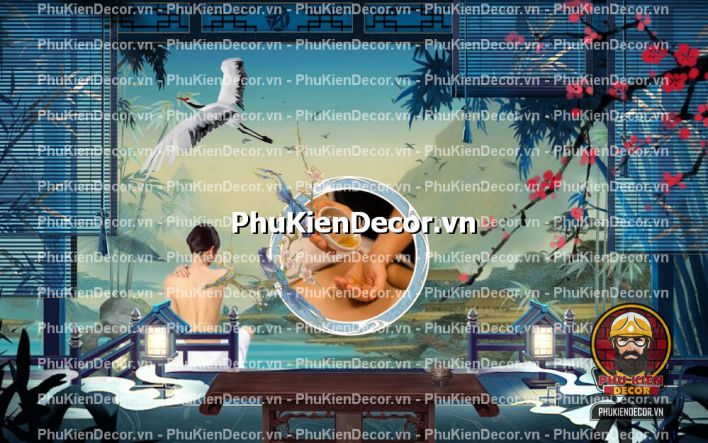 Tranh dán tường 3D trang trí spa sang trọng và hiện đại Tranh dán tường 3D trang trí spa sang trọng và hiện đại