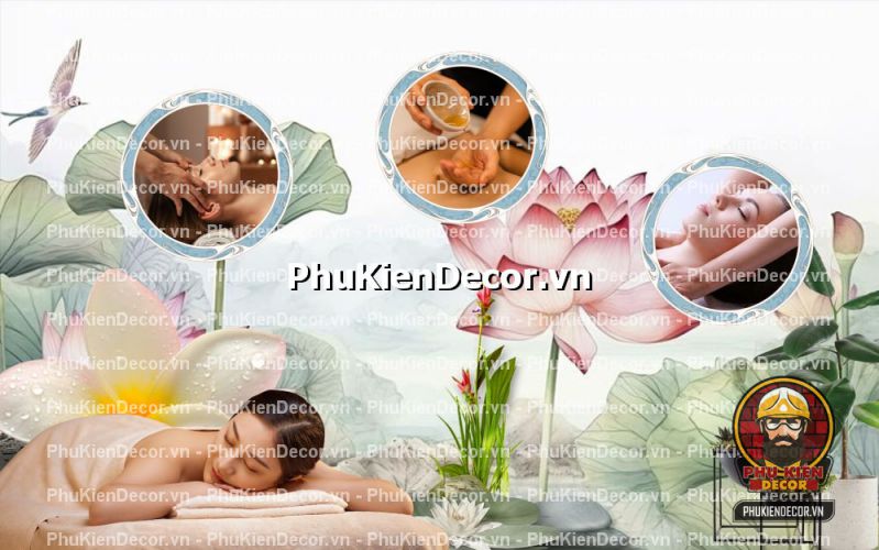 Tranh dán tường spa theo xu hướng mới nhất Tranh dán tường spa theo xu hướng mới nhất