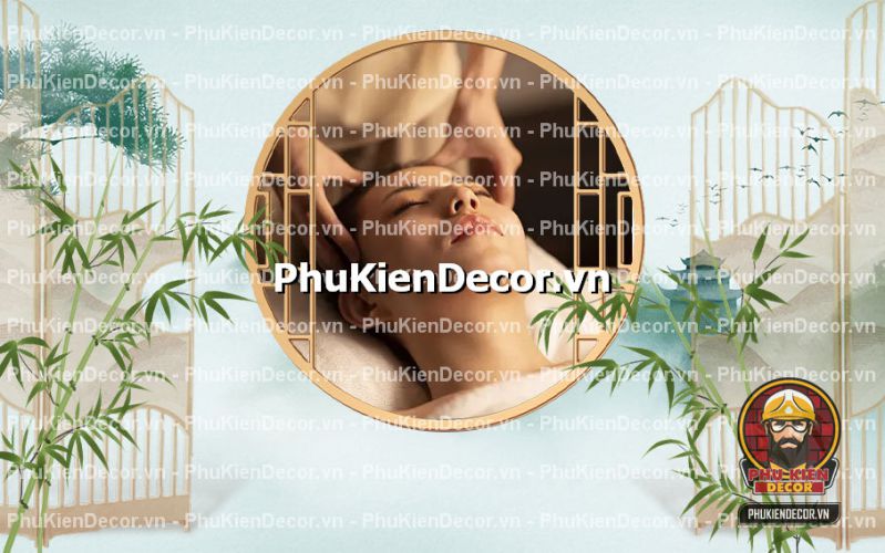 Trang trí spa bằng hình ảnh 3D Lam sóng Trang trí spa bằng hình ảnh 3D Lam sóng