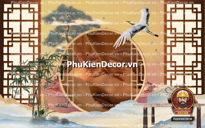 Trang trí spa bằng hình ảnh 3D Lam sóng Trang trí spa bằng hình ảnh 3D Lam sóng