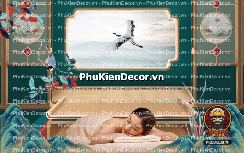 Các mẫu tranh dán tường 3D trang trí Spa, tiệm gội đầu, massage Các mẫu tranh dán tường 3D trang trí Spa, tiệm gội đầu, massage