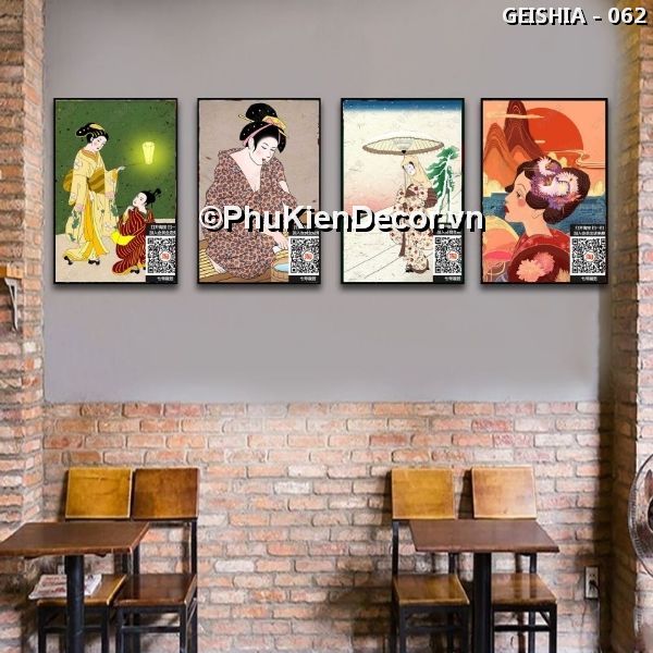 Tranh treo tường Geishia Nhật thời đại Ukiyo-e mang nét đẹp đăc sắc của truyền thống lâu đời  Tranh treo tường Geishia Nhật thời đại Ukiyo-e mang nét đẹp đăc sắc của truyền thống lâu đời