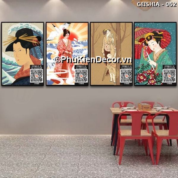 Tranh treo tường Geishia thời đại Ukiyo-e mang vẻ đẹp chuẩn truyền thống của văn hóa Geishia lâu đời Tranh treo tường Geishia thời đại Ukiyo-e mang vẻ đẹp chuẩn truyền thống của văn hóa Geishia lâu đời