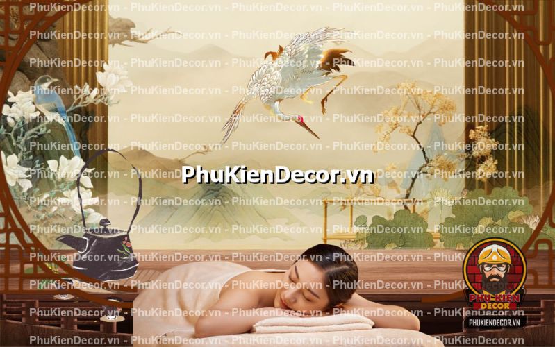Trang trí spa tại nhà với tranh 3D cảnh massage thư giãn Trang trí spa tại nhà với tranh 3D cảnh massage thư giãn