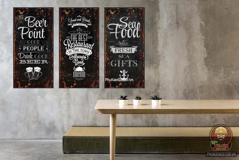 Tranh treo tường quán cafe, bia phong cách ấn tượng, phá cách Tranh treo tường quán cafe, bia phong cách ấn tượng, phá cách
