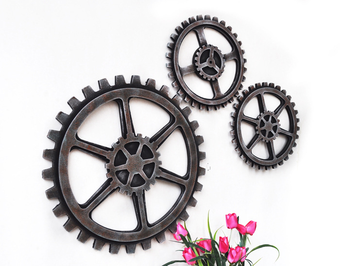 Bánh răng cưa gỗ trang trí Tường Bánh răng cưa gỗ trang trí Tường