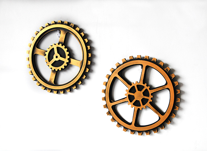 Bánh răng cưa gỗ trang trí Tường