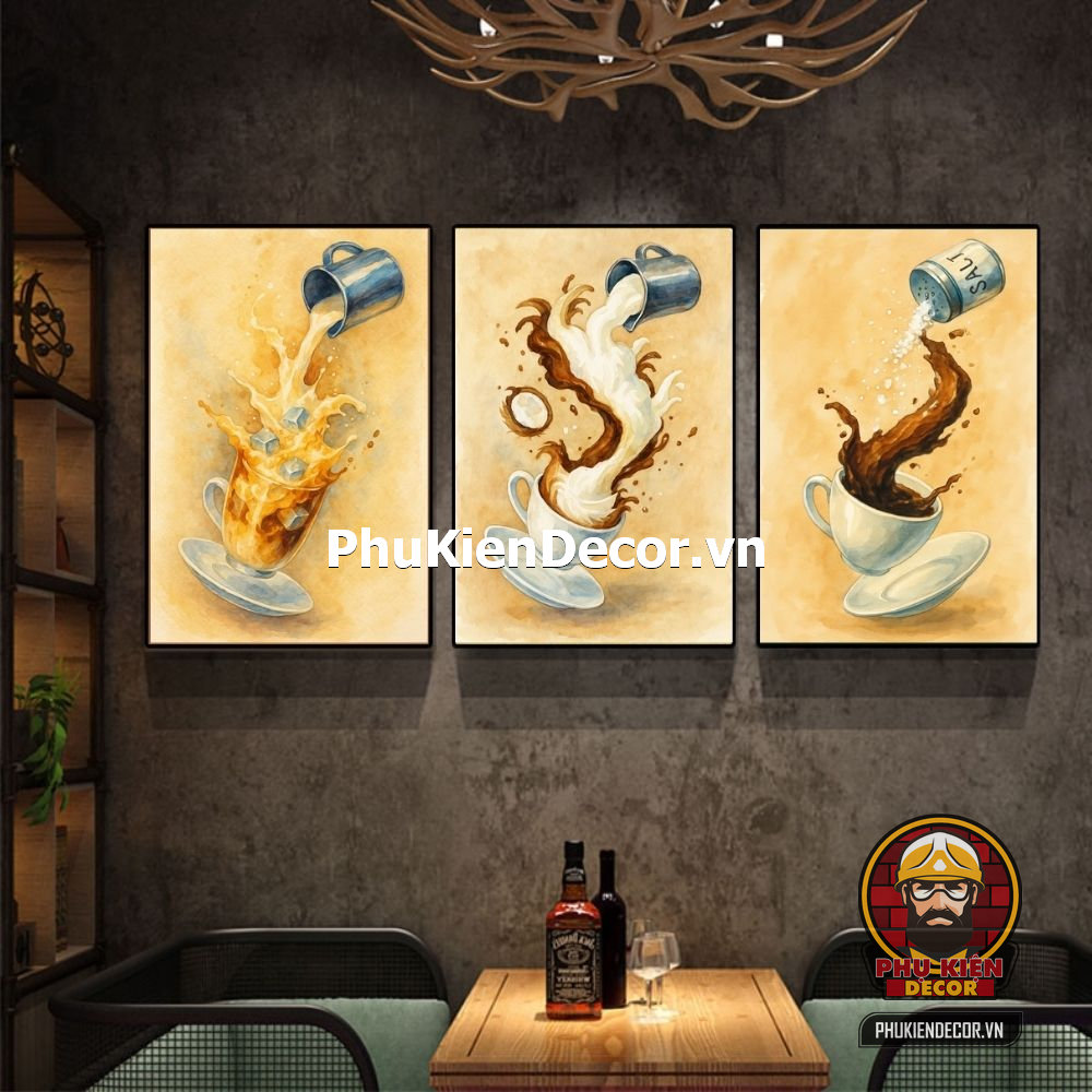 Mẫu tranh treo tường cafe sơn dầu, màu nước Mẫu tranh treo tường cafe sơn dầu, màu nước