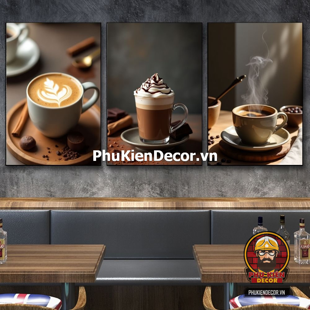 Mẫu tranh treo tường cafe thanh lịch, sang trọng Mẫu tranh treo tường cafe thanh lịch, sang trọng