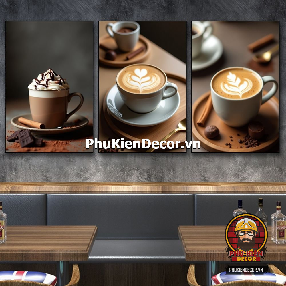 Mẫu tranh treo tường cafe thanh lịch, sang trọng Mẫu tranh treo tường cafe thanh lịch, sang trọng