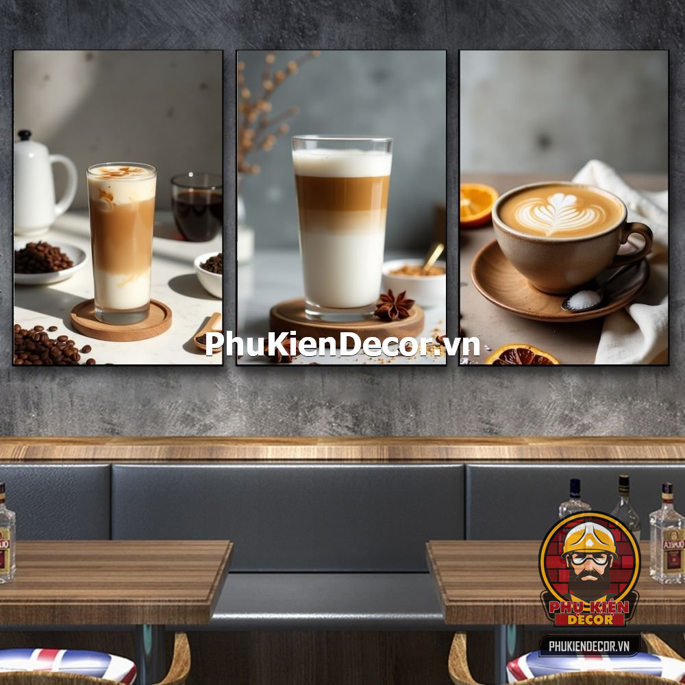 Mẫu tranh treo tường cafe thanh lịch, sang trọng Mẫu tranh treo tường cafe thanh lịch, sang trọng