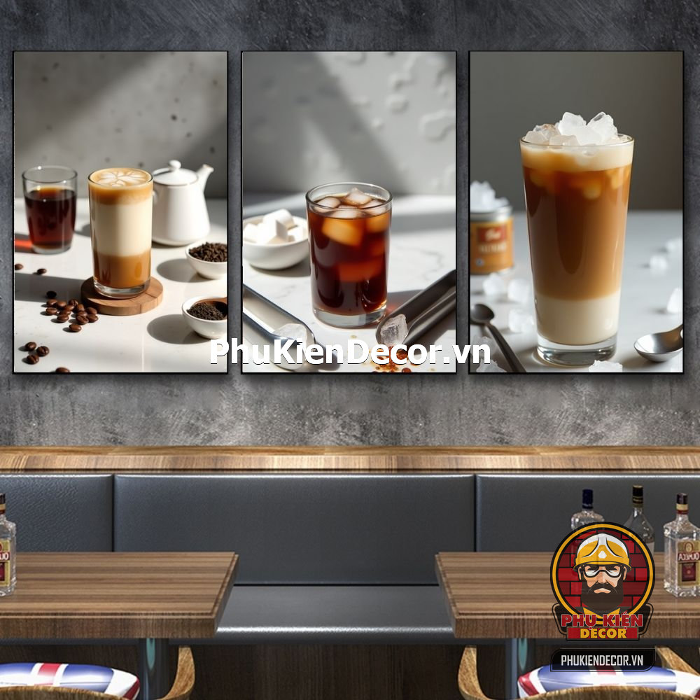 Mẫu tranh treo tường cafe thanh lịch, sang trọng Mẫu tranh treo tường cafe thanh lịch, sang trọng
