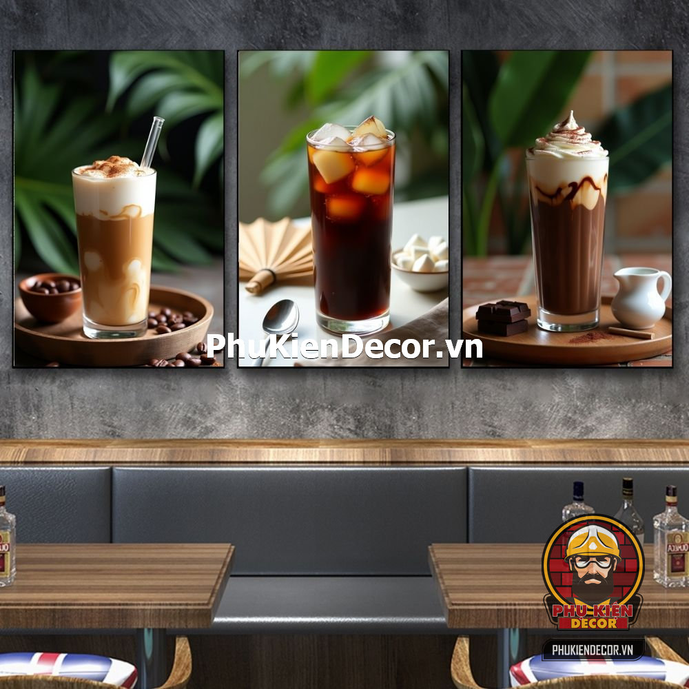 Mẫu tranh treo tường cafe thanh lịch, sang trọngMẫu tranh treo tường cafe thanh lịch, sang trọng Mẫu tranh treo tường cafe thanh lịch, sang trọng