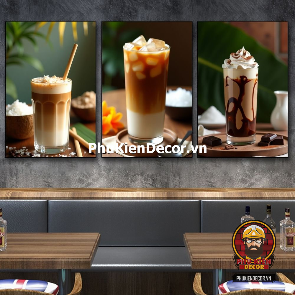 Mẫu tranh treo tường cafe thanh lịch, sang trọng Mẫu tranh treo tường cafe thanh lịch, sang trọng