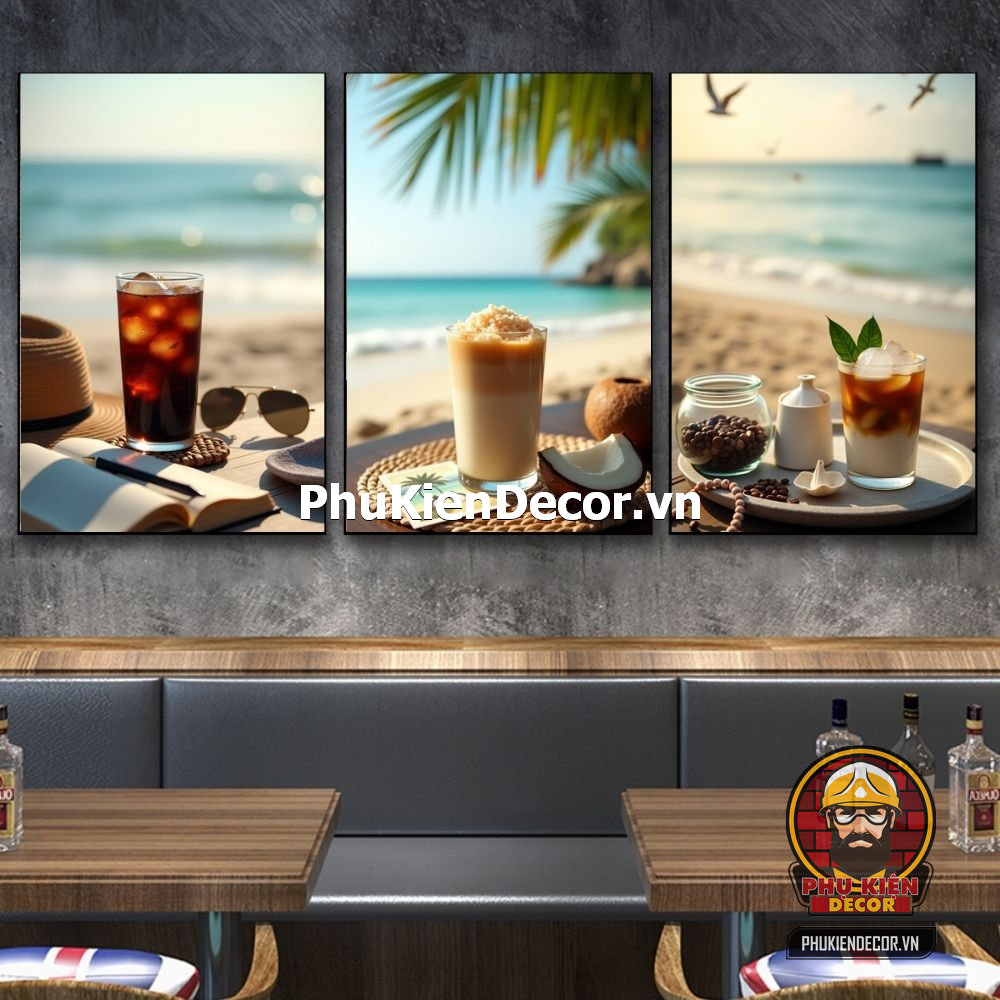 Mẫu tranh treo tường cafe thanh lịch, sang trọng Mẫu tranh treo tường cafe thanh lịch, sang trọng