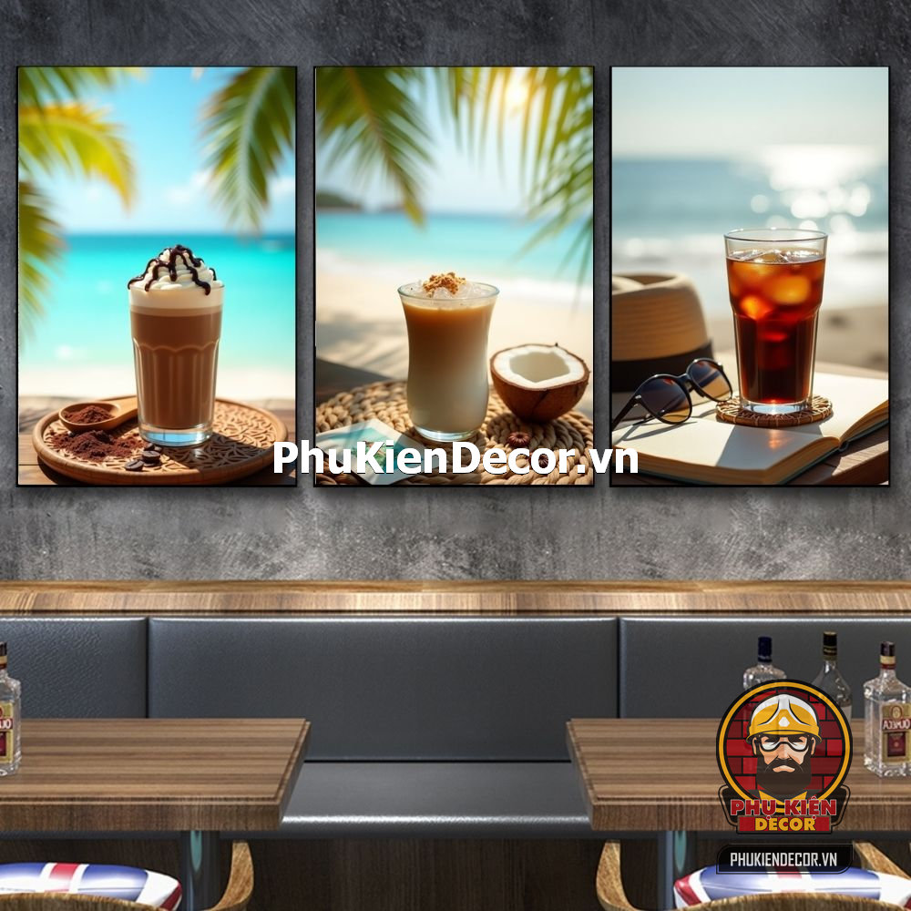 Mẫu tranh treo tường cafe thanh lịch, sang trọng Mẫu tranh treo tường cafe thanh lịch, sang trọng