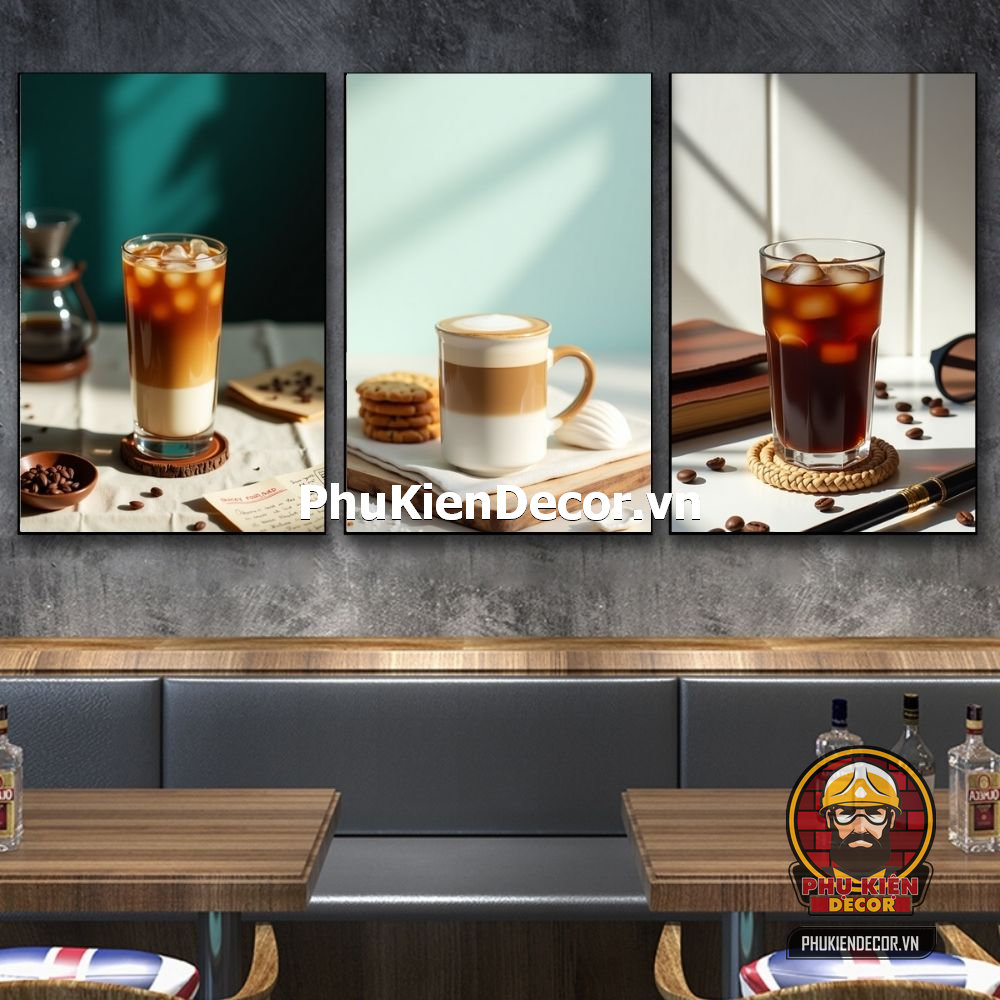 Mẫu tranh treo tường cafe thanh lịch, sang trọng Mẫu tranh treo tường cafe thanh lịch, sang trọng
