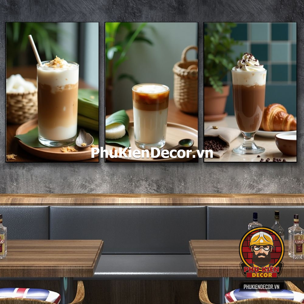 Mẫu tranh treo tường cafe thanh lịch, sang trọng Mẫu tranh treo tường cafe thanh lịch, sang trọng