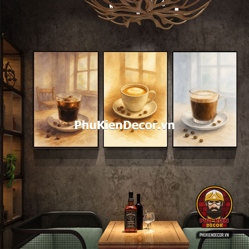 Mẫu tranh treo tường cafe sơn dầu, màu nước Mẫu tranh treo tường cafe sơn dầu, màu nước