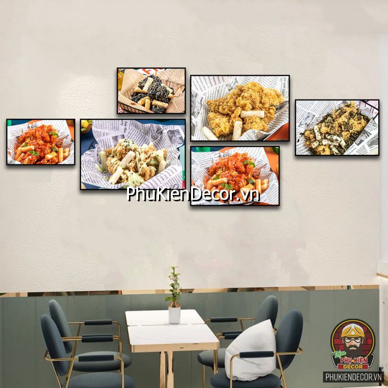Bộ tranh sáu bức quán đồ ăn nhanh mang vẻ đẹp hiện đại  Bộ tranh sáu bức quán đồ ăn nhanh mang vẻ đẹp hiện đại