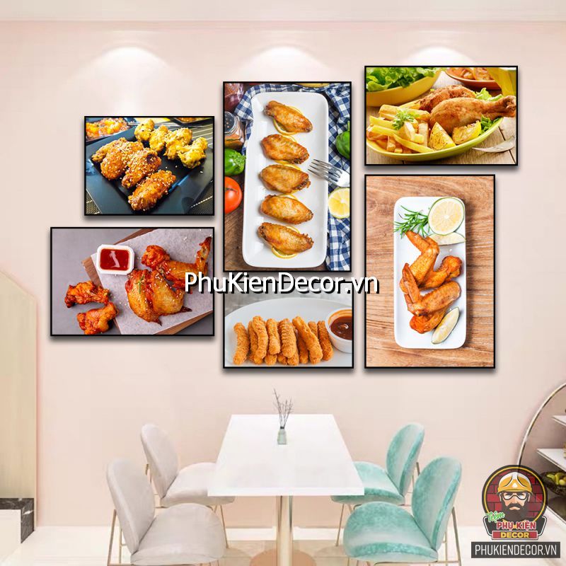 Bộ tranh sáu bức quán đồ ăn nhanh mang vẻ đẹp hiện đại  Bộ tranh sáu bức quán đồ ăn nhanh mang vẻ đẹp hiện đại