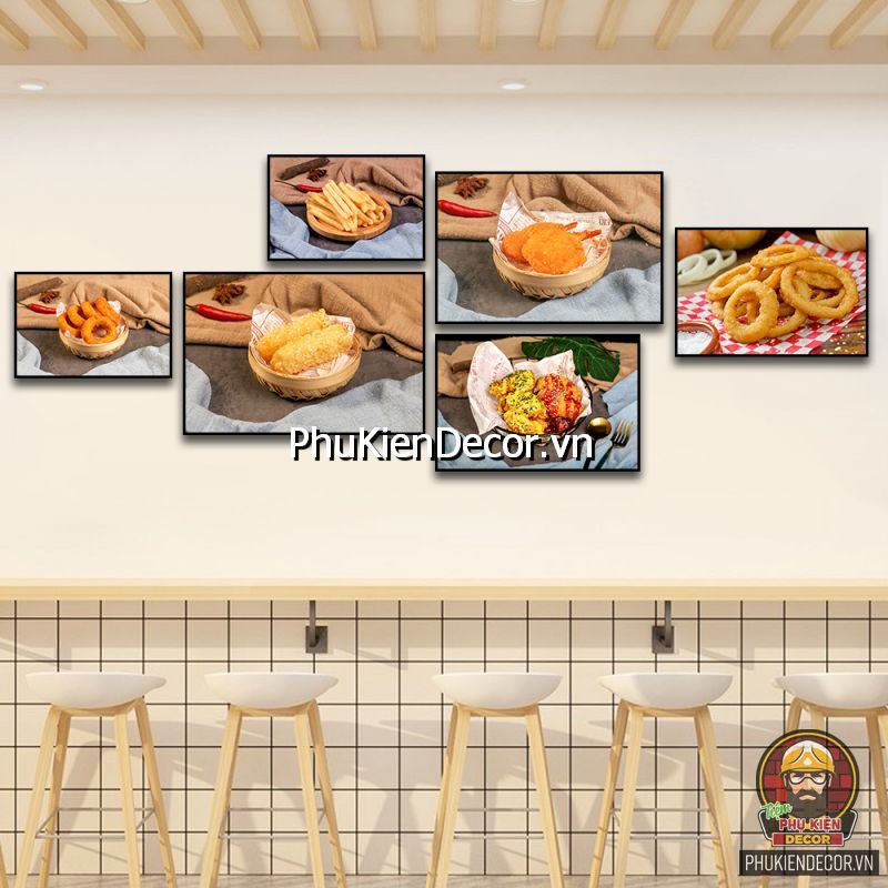 Bộ tranh sáu bức quán đồ ăn nhanh mang vẻ đẹp hiện đại  Bộ tranh sáu bức quán đồ ăn nhanh mang vẻ đẹp hiện đại