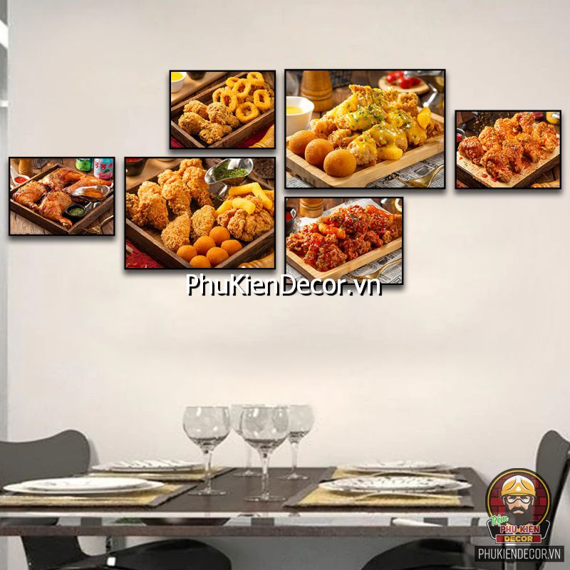 Bộ tranh treo tường các món đồ ăn nhanh sinh động, hấp dẫn  đem lại hiệu quả trang trí cao  Bộ tranh treo tường các món đồ ăn nhanh sinh động, hấp dẫn  đem lại hiệu quả trang trí cao
