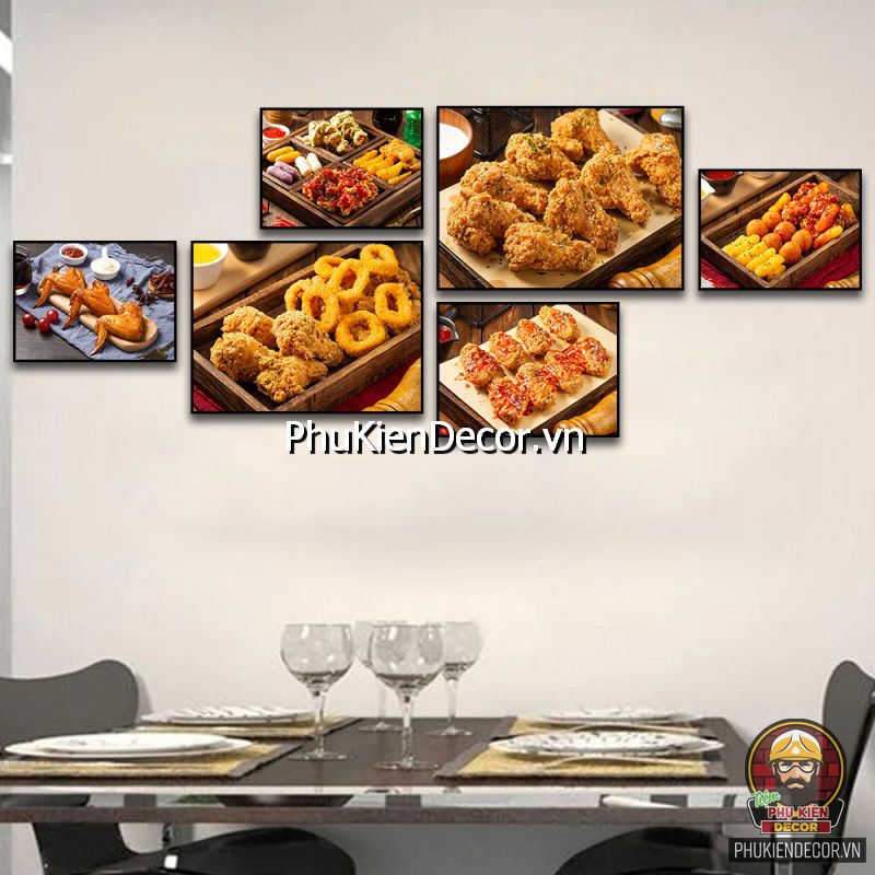 Bộ tranh treo tường các món đồ ăn nhanh sinh động, hấp dẫn  đem lại hiệu quả trang trí cao  Bộ tranh treo tường các món đồ ăn nhanh sinh động, hấp dẫn  đem lại hiệu quả trang trí cao