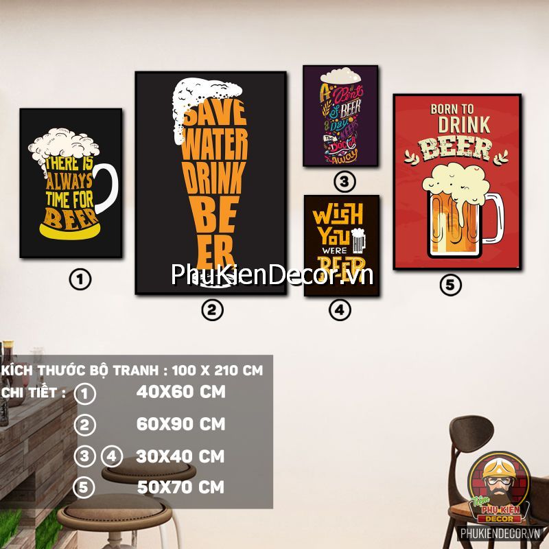 Hình ảnh tranh quán nhậu treo tường trag trí bắt mắt Hình ảnh tranh quán nhậu treo tường trag trí bắt mắt