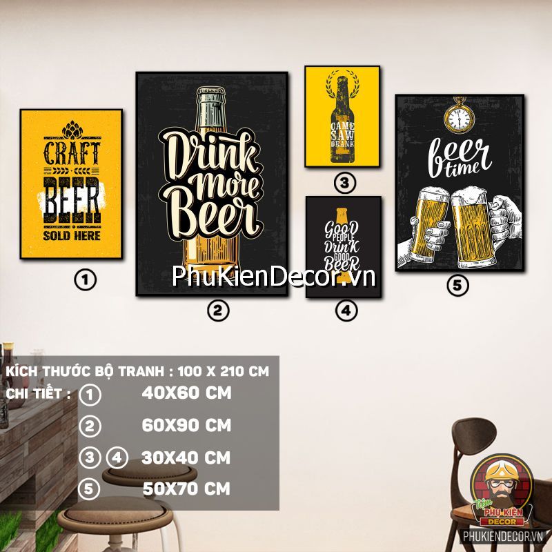 Hình ảnh tranh treo tường quán nhậu hiện đại Hình ảnh tranh treo tường quán nhậu hiện đại