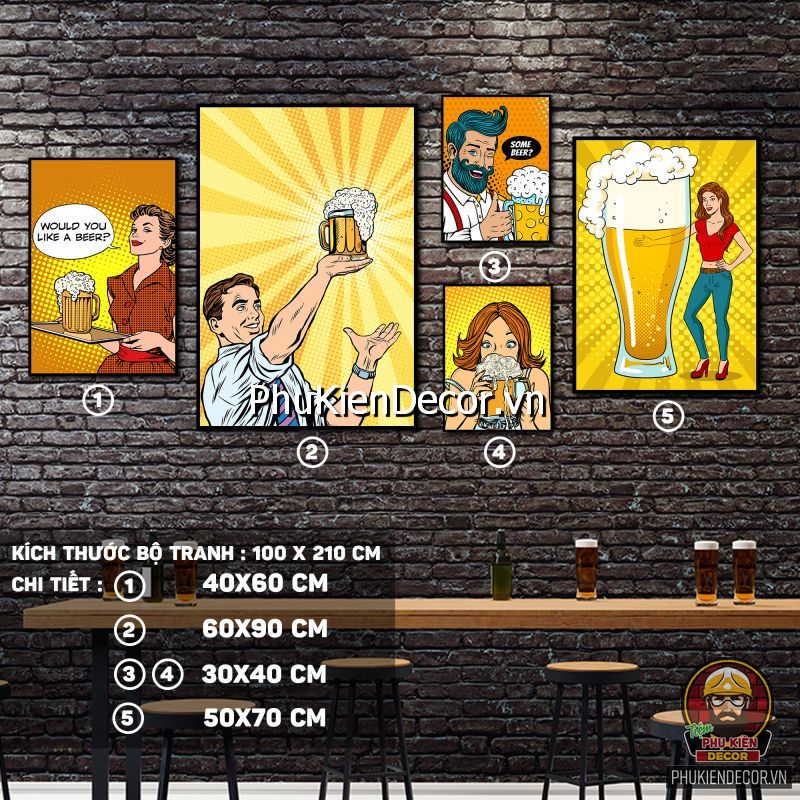 Hình ảnh tranh quán nhậu treo tường trag trí bắt mắt Hình ảnh tranh quán nhậu treo tường trag trí bắt mắt