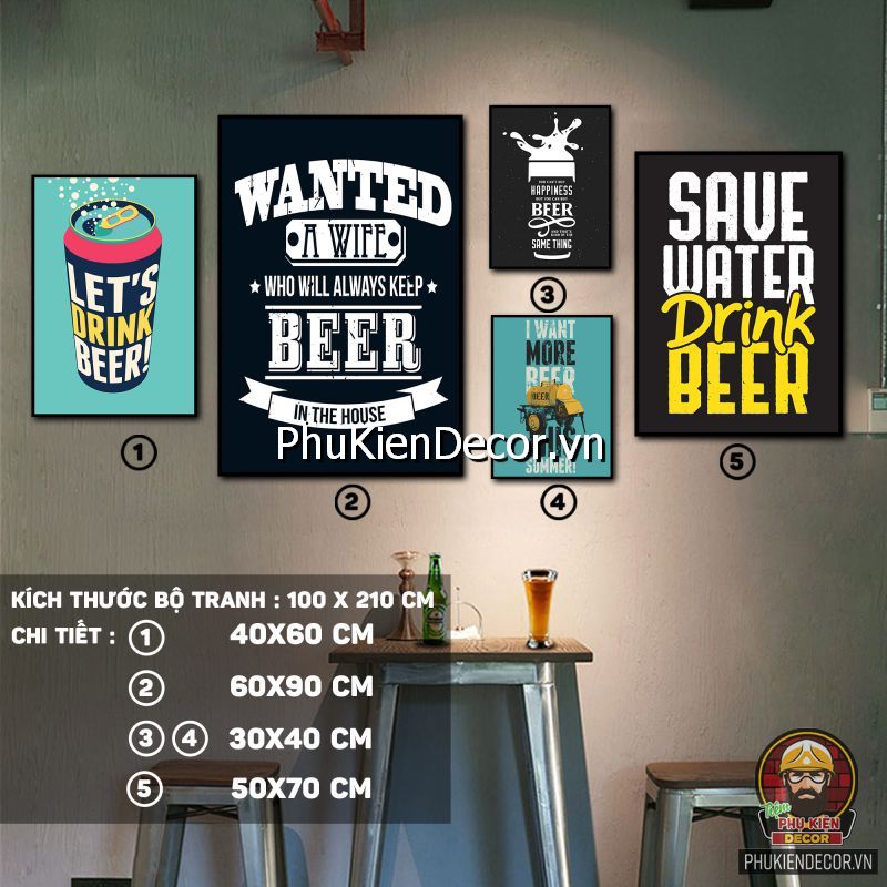 Hình ảnh tranh quán nhậu treo tường trag trí bắt mắt Hình ảnh tranh quán nhậu treo tường trag trí bắt mắt