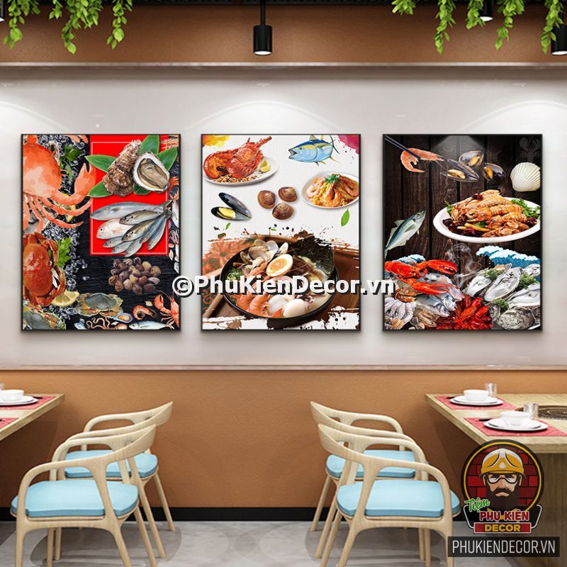 Các mẫu tranh quán ốc bình dân Các mẫu tranh quán ốc bình dân