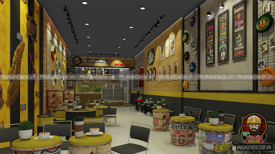 Cách giúp quán cafe trở nên thoáng đãng hơn, là bài trí đồ nội thất hợp lý và gọn gàng Cách giúp quán cafe trở nên thoáng đãng hơn, là bài trí đồ nội thất hợp lý và gọn gàng