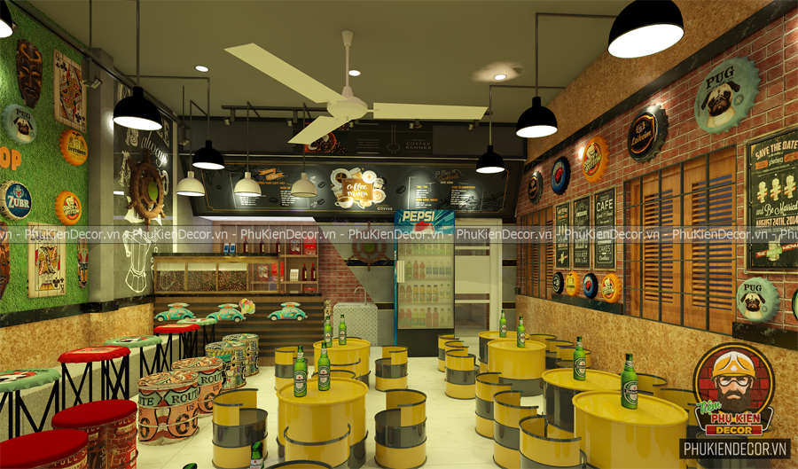 Cách bài trí quán Cafe đơn giản nhỏ đẹp mà giá rẻ Cách bài trí quán Cafe đơn giản nhỏ đẹp mà giá rẻ