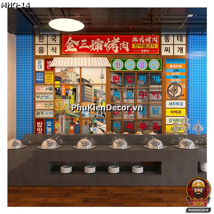 Sử dụng tranh dán tường 3D, như là cách trang trí Quán Ăn Hàn Quốc phổ biến nhất hiện nay Sử dụng tranh dán tường 3D, như là cách trang trí Quán Ăn Hàn Quốc phổ biến nhất hiện nay