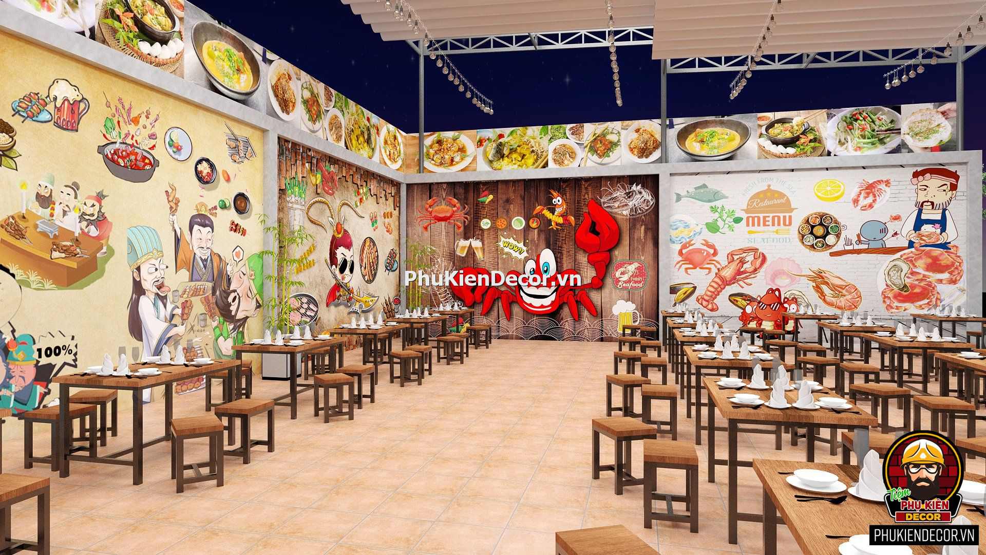 Cách trang trí Quán Nhậu, Quán Ăn độc lạ Cách trang trí Quán Nhậu, Quán Ăn độc lạ