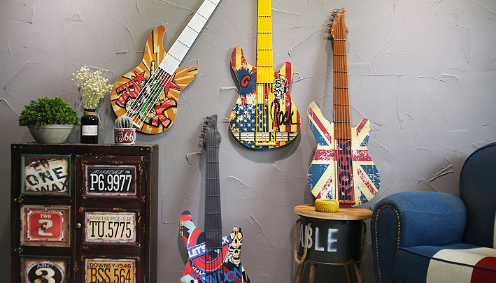 Mẫu cây đàn Guitar điện, trang trí treo tường quán Cafe, Bia, Trà sữa Mẫu cây đàn Guitar điện, trang trí treo tường quán Cafe, Bia, Trà sữa