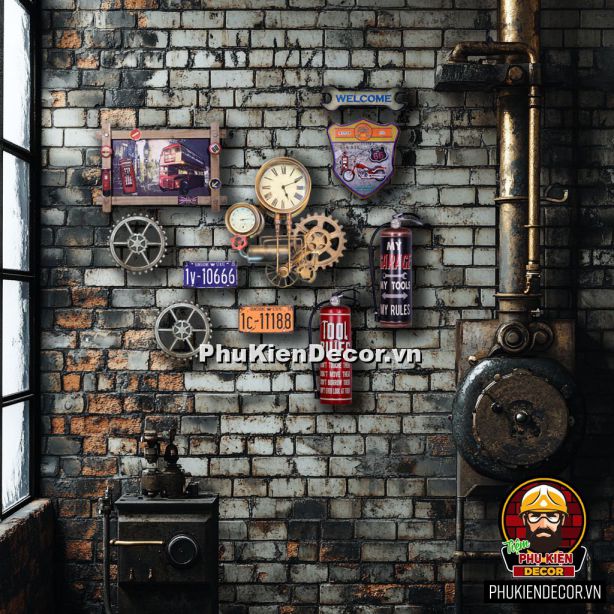 Combo decor phong cách công nghiệp cho bức tường bạn đầy nghê thuật Combo decor phong cách công nghiệp cho bức tường bạn đầy nghê thuật