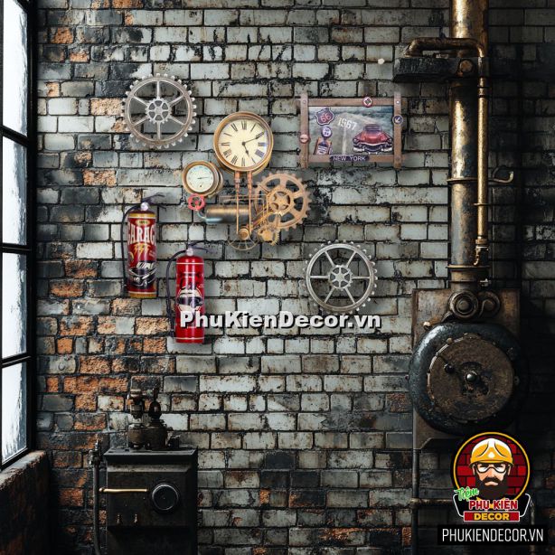 Combo decor phong cách công nghiệp cho bức tường bạn đầy nghê thuật Combo decor phong cách công nghiệp cho bức tường bạn đầy nghê thuật