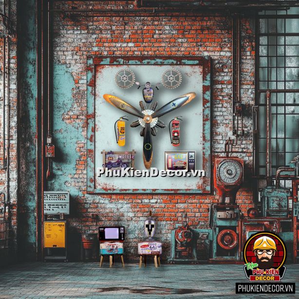 Combo decor phong cách công nghiệp cho bức tường bạn đầy nghê thuật Combo decor phong cách công nghiệp cho bức tường bạn đầy nghê thuật