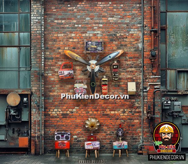 Combo decor phong cách công nghiệp cho bức tường bạn đầy nghê thuật Combo decor phong cách công nghiệp cho bức tường bạn đầy nghê thuật