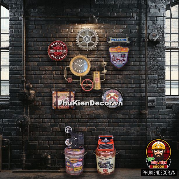 Combo decor phong cách công nghiệp cho bức tường bạn đầy nghê thuật Combo decor phong cách công nghiệp cho bức tường bạn đầy nghê thuật